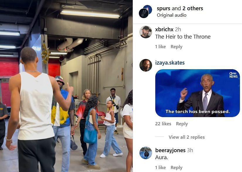 Credits: Instagram (@spurs, @nba)